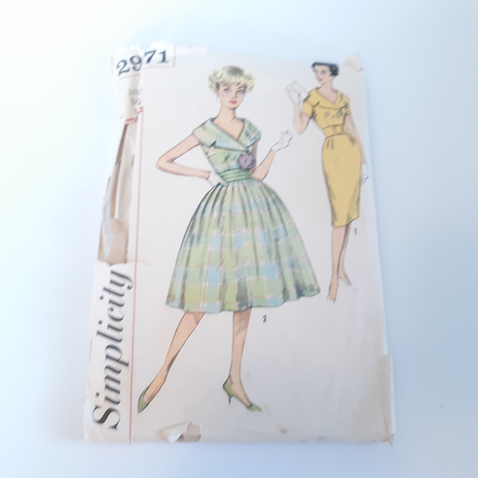Simplicity 2971 Misses Junior One Piece Dress Pattern Size 12 Bust 32 Cut
