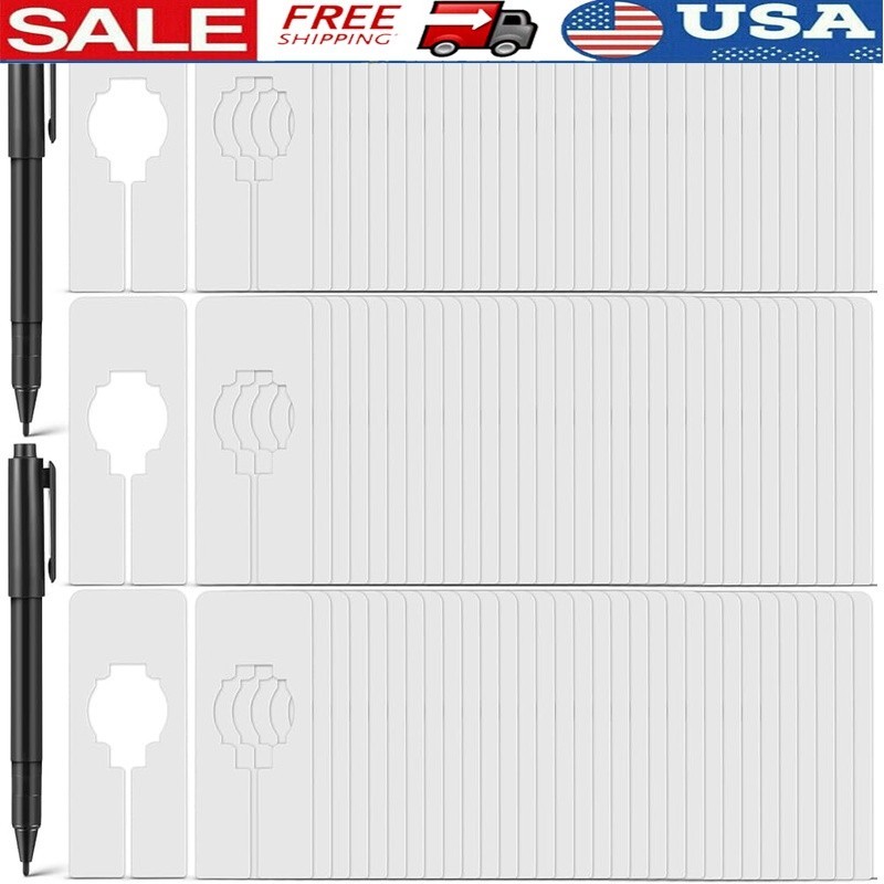 100 Plastic Size Dividers Clothing Racks W/ 2 Marker Pens Ideal Organizing New