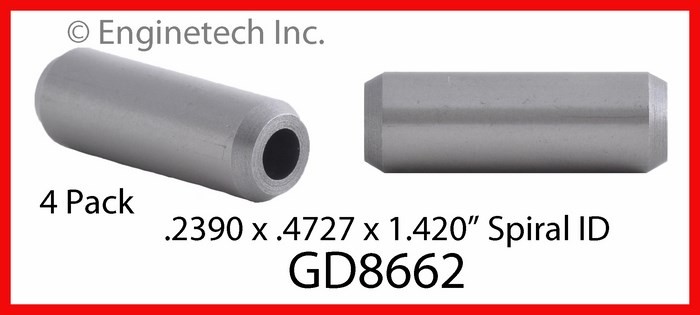 Enginetech GD8662 Engine Valve Guide 4 Pack for Ford and Mazda Vehicles