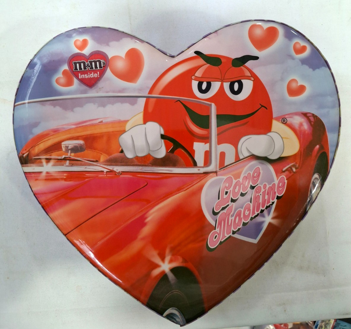 Vintage 1992 Official Mars Red M&M Valentines Day Heart Love Machine Candy Case