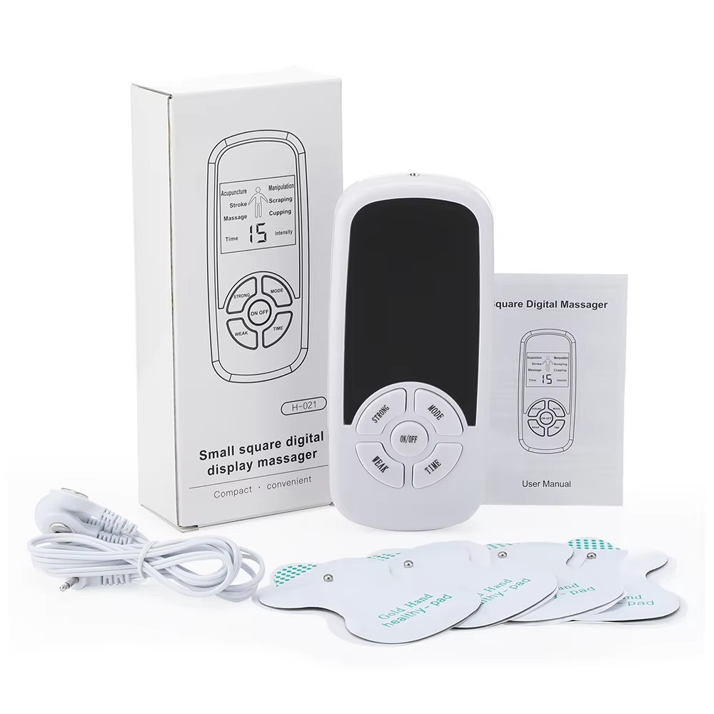 Digital TENS Unit EMS Muscle Stimulator Pulse Massager Machine Gloves Electrode