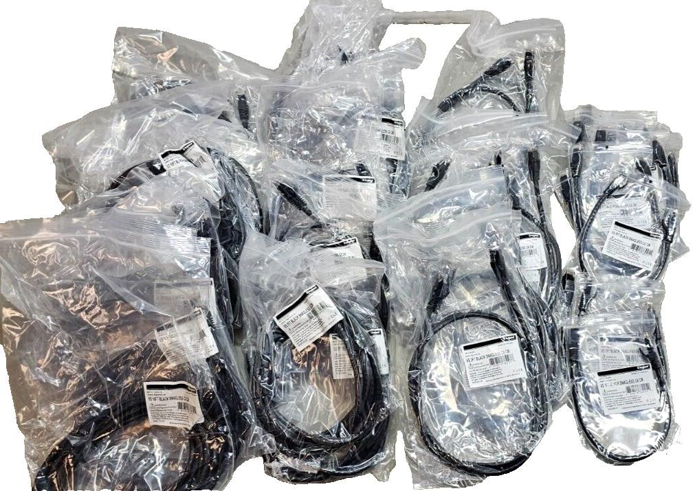 Server Room Cat6 Patch Kit Cable Bundle 1ft 3ft 7ft 10ft, 40 Cables, Booted, New