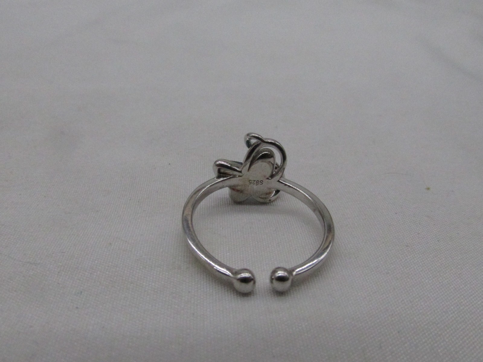 Sterling Silver Butterfly Design Toe Ring Adjustable Sz 6 #786