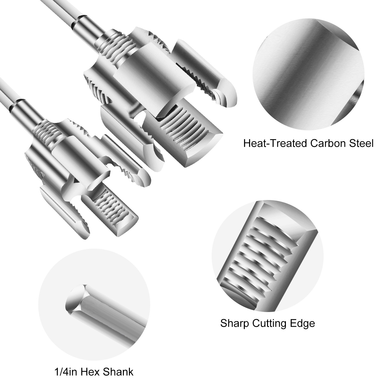 Integrated Internal & External Pipe Threading-Tool 1/2" & 3/4" PVC Pipe Threader