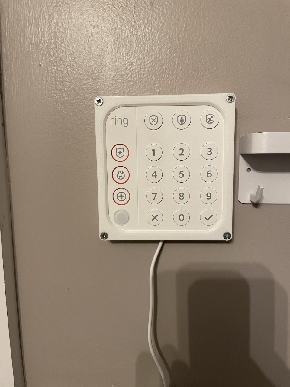 Ring Alarm Keypad Wall Mounting Case (V1) - 3D Printed (Keypad Not Included)