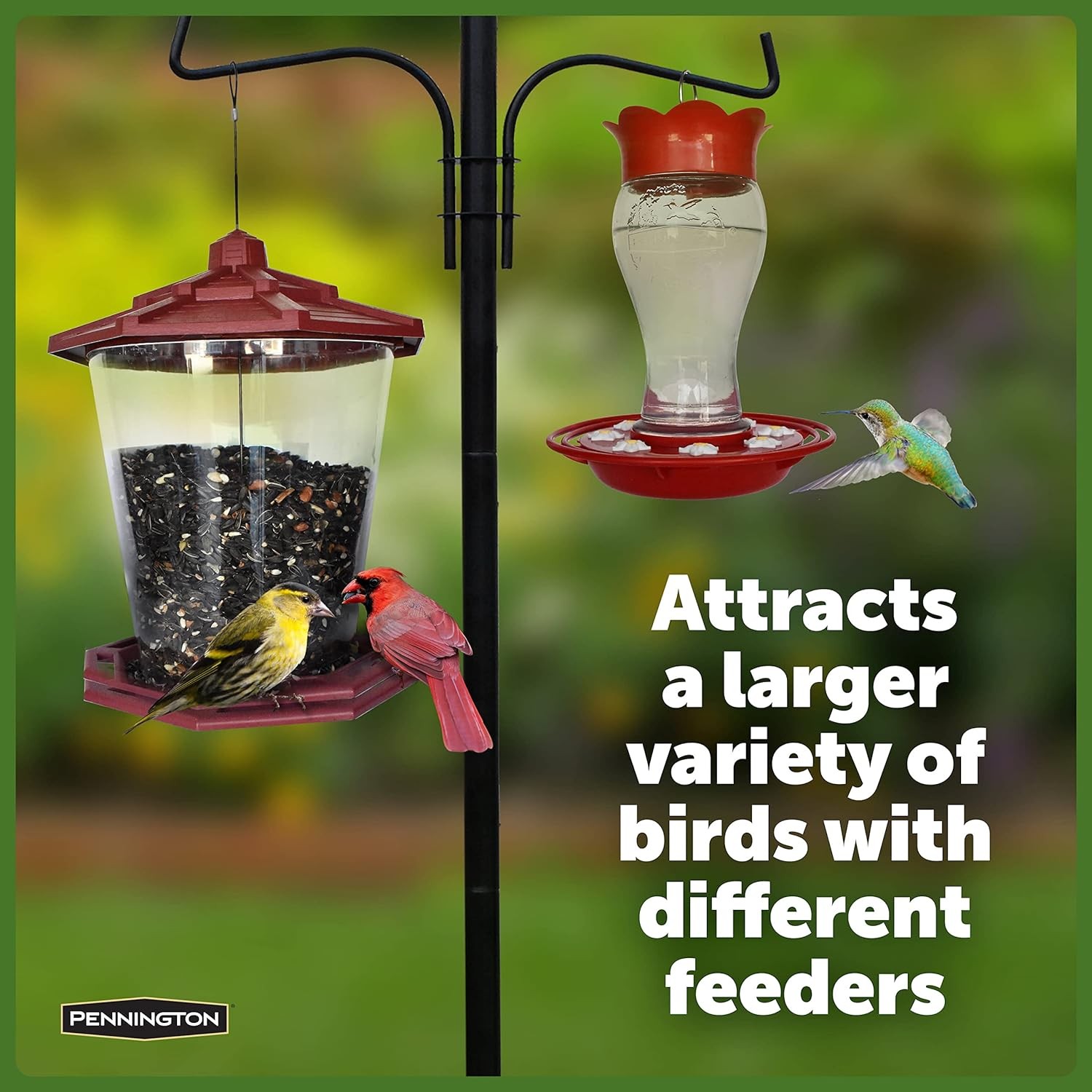 Pennington Feeder Pole Plus Bird Black 5 ft