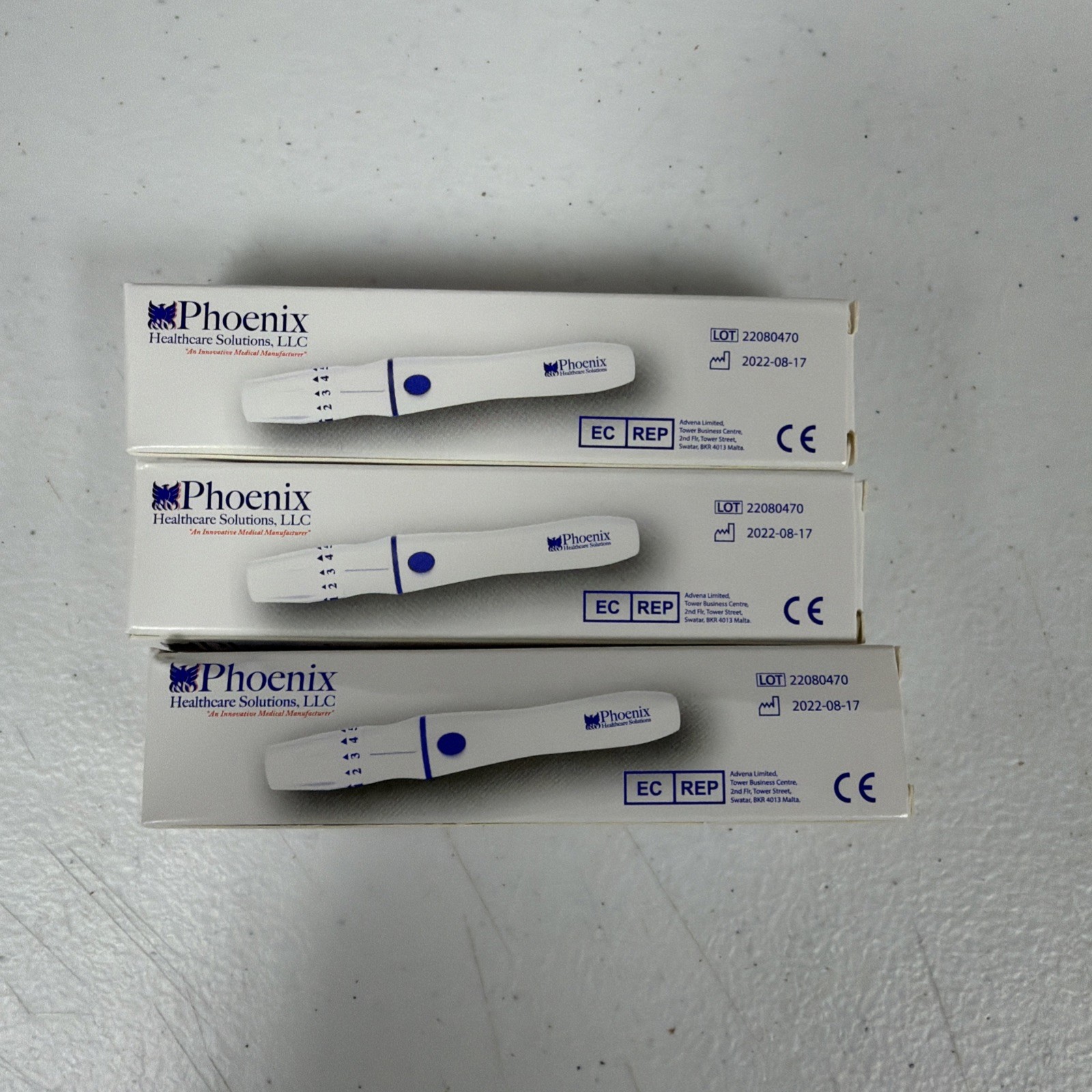 Universal Lancing Device – 5 Depth Settings – Fits Most Lancets – 3 Pack