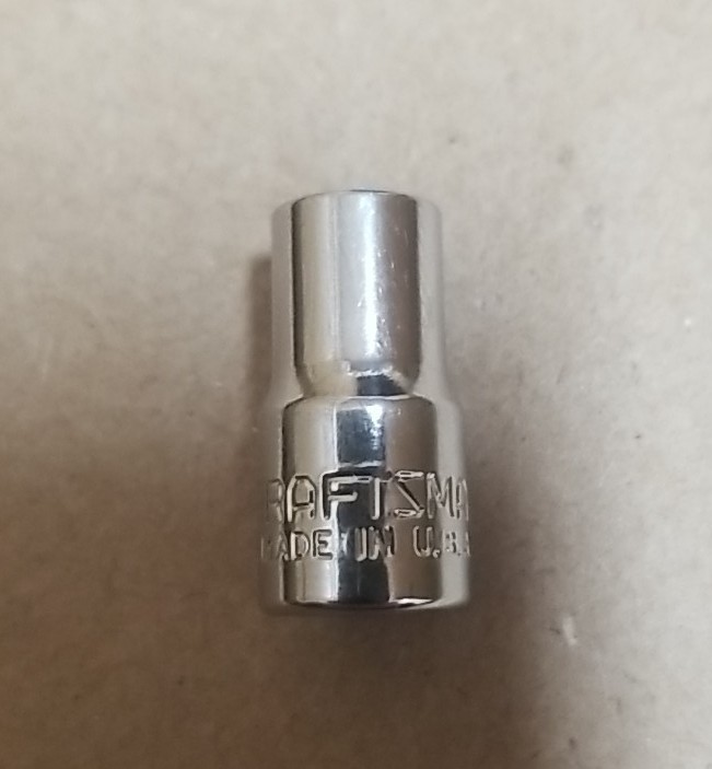 Craftsman 1/4" 6 Point 1/4" Drive Shallow Socket Inverted G 43493 Made In USA