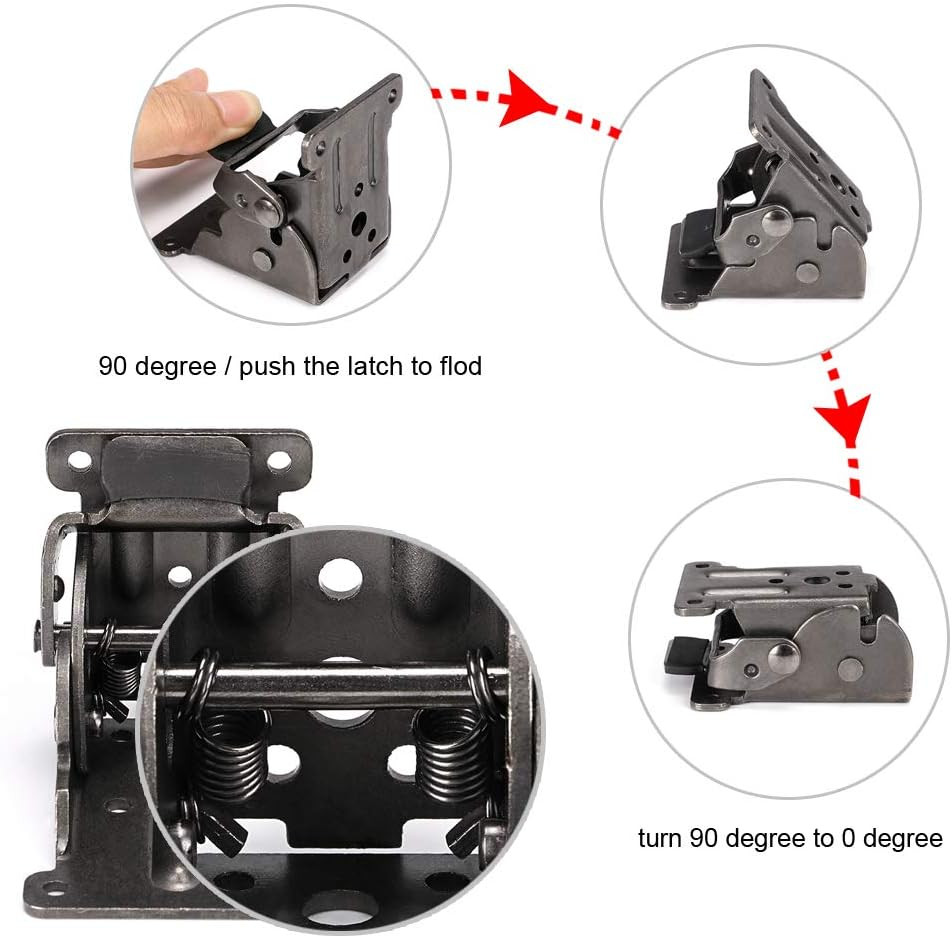 Table Leg Folding Brackets, Foldable Hinge Hardware, Self- Lock Extension Colla