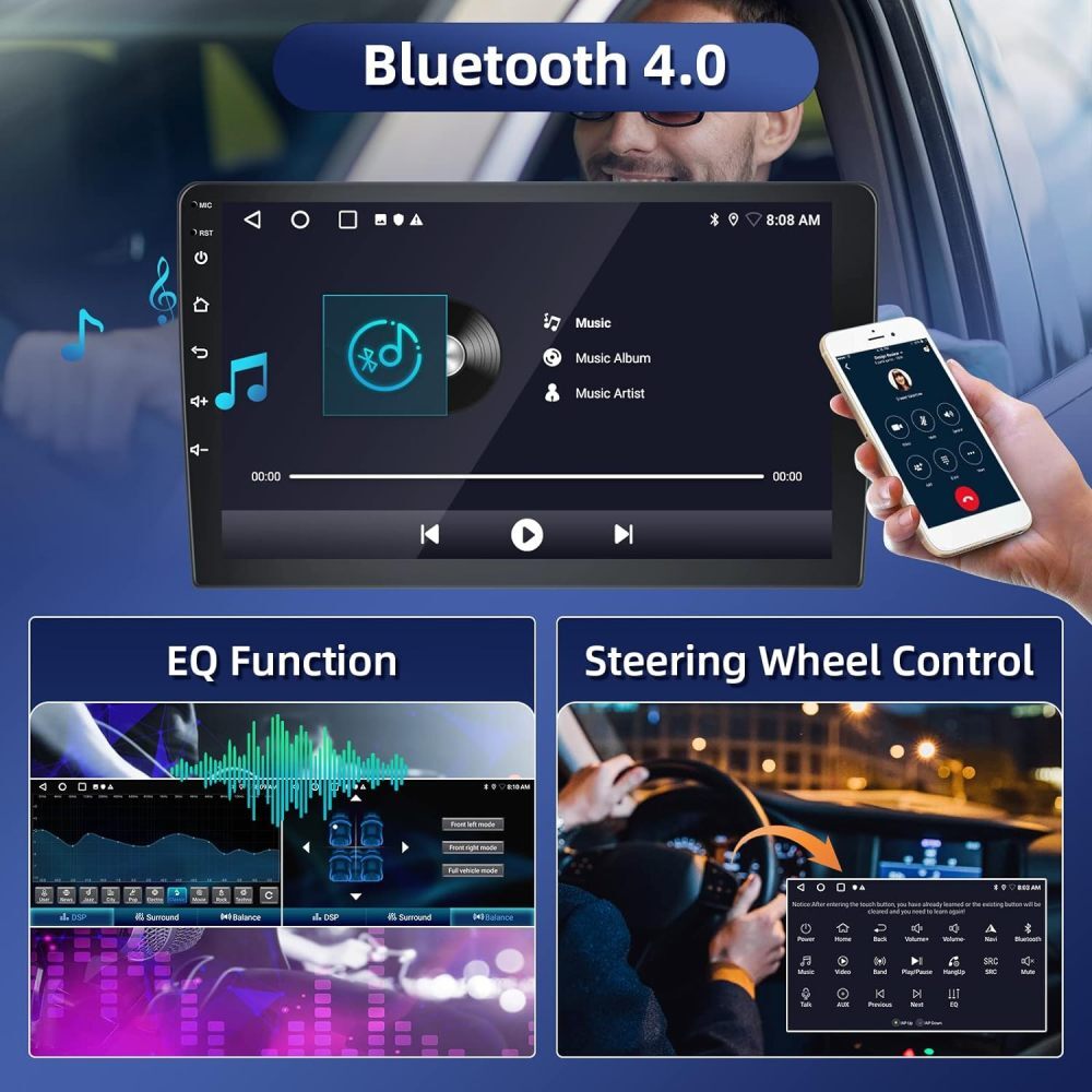 For 2006-2010 Ford Explorer Apple Carplay Car Stereo Radio GPS Android 15 2+64GB