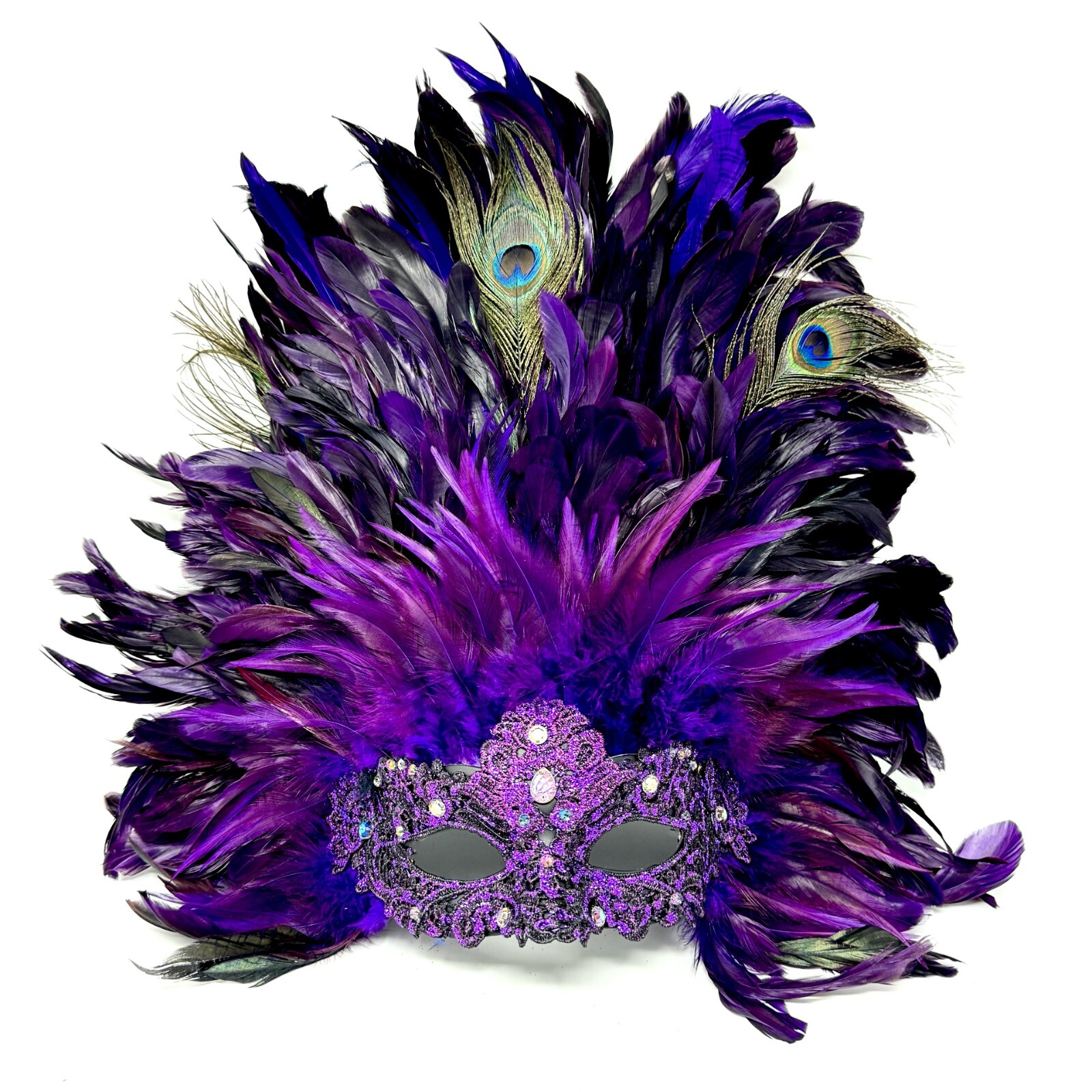 Women Costume Masquerade Party Masks With Feather For Wedding Ball Mask