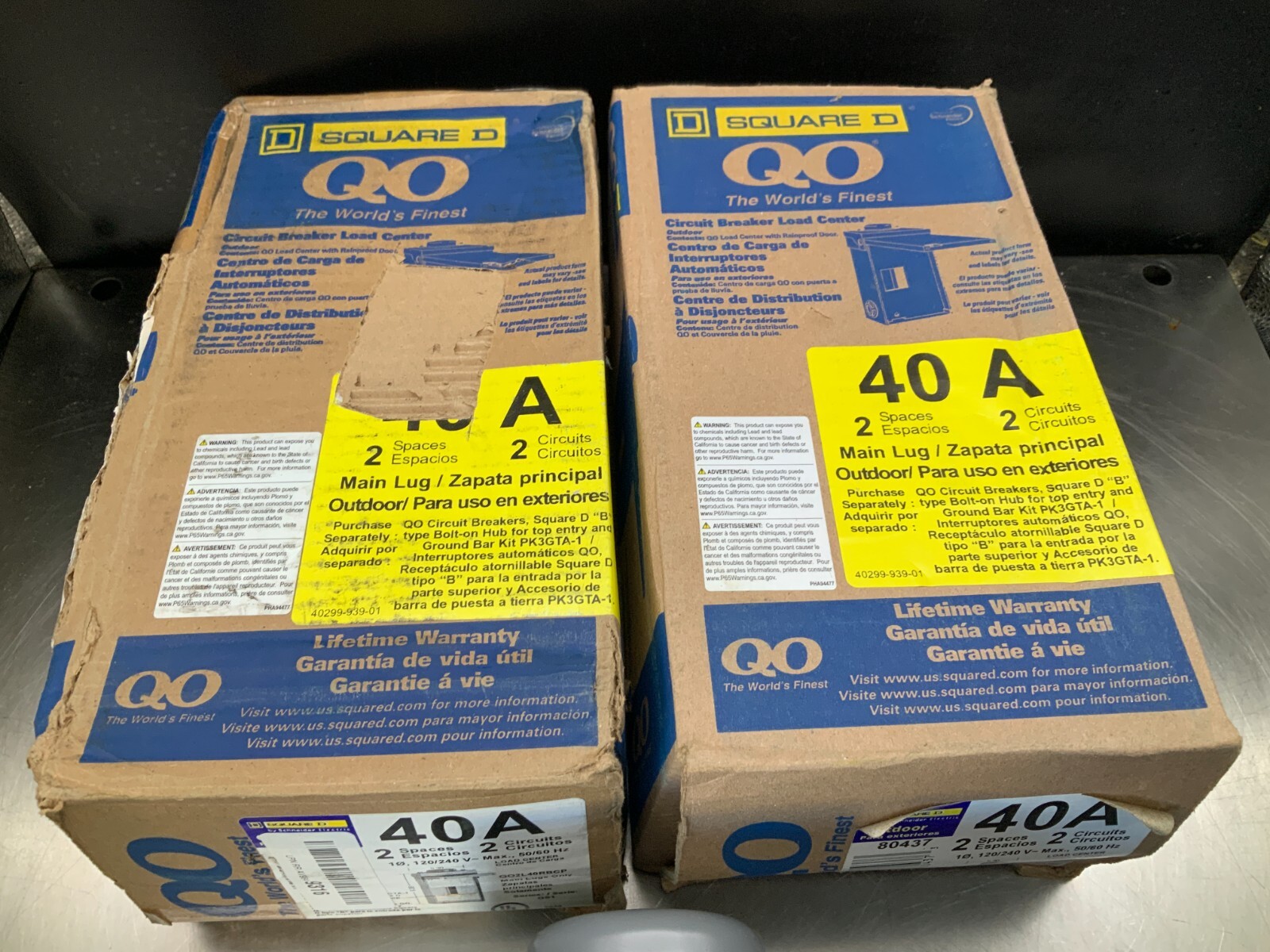 (2) Square D 80437 Outdoor Load Center 40a