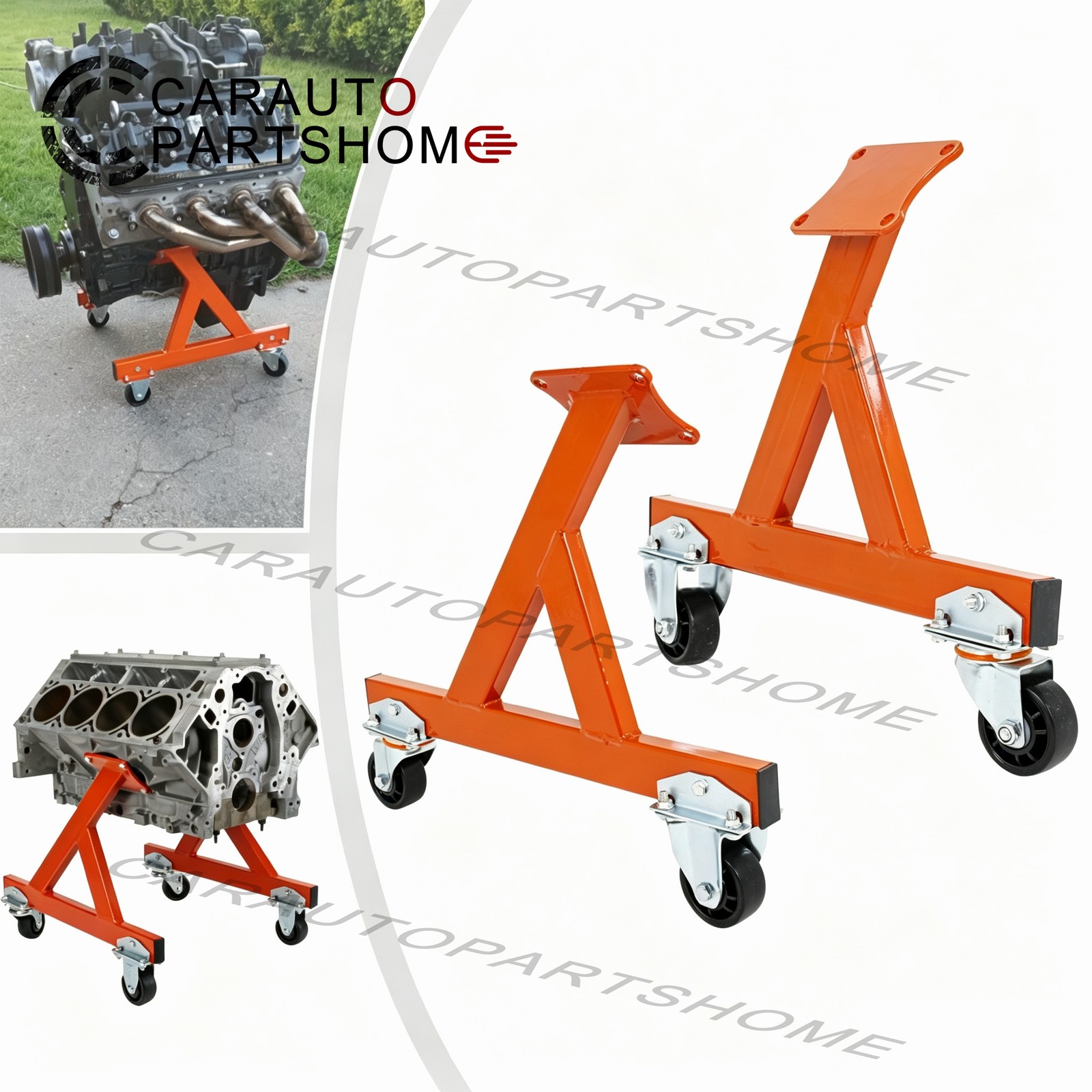 Engine Storage Stand SBC/BBC Fits Chevy LS1, LS2, LS3, LS7, LS9, LM4 Orange