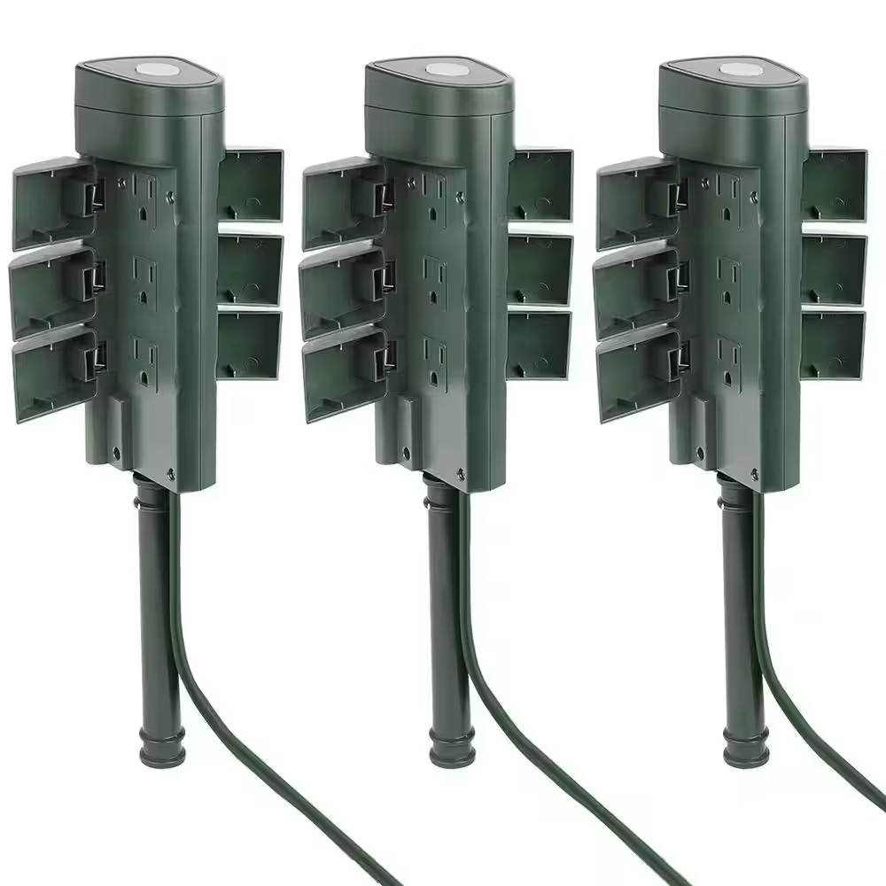 6 Ft. Cord 15-Amp 6-Outlet Alexa / Google Assistant Compatible Smart Wi-Fi Outdo
