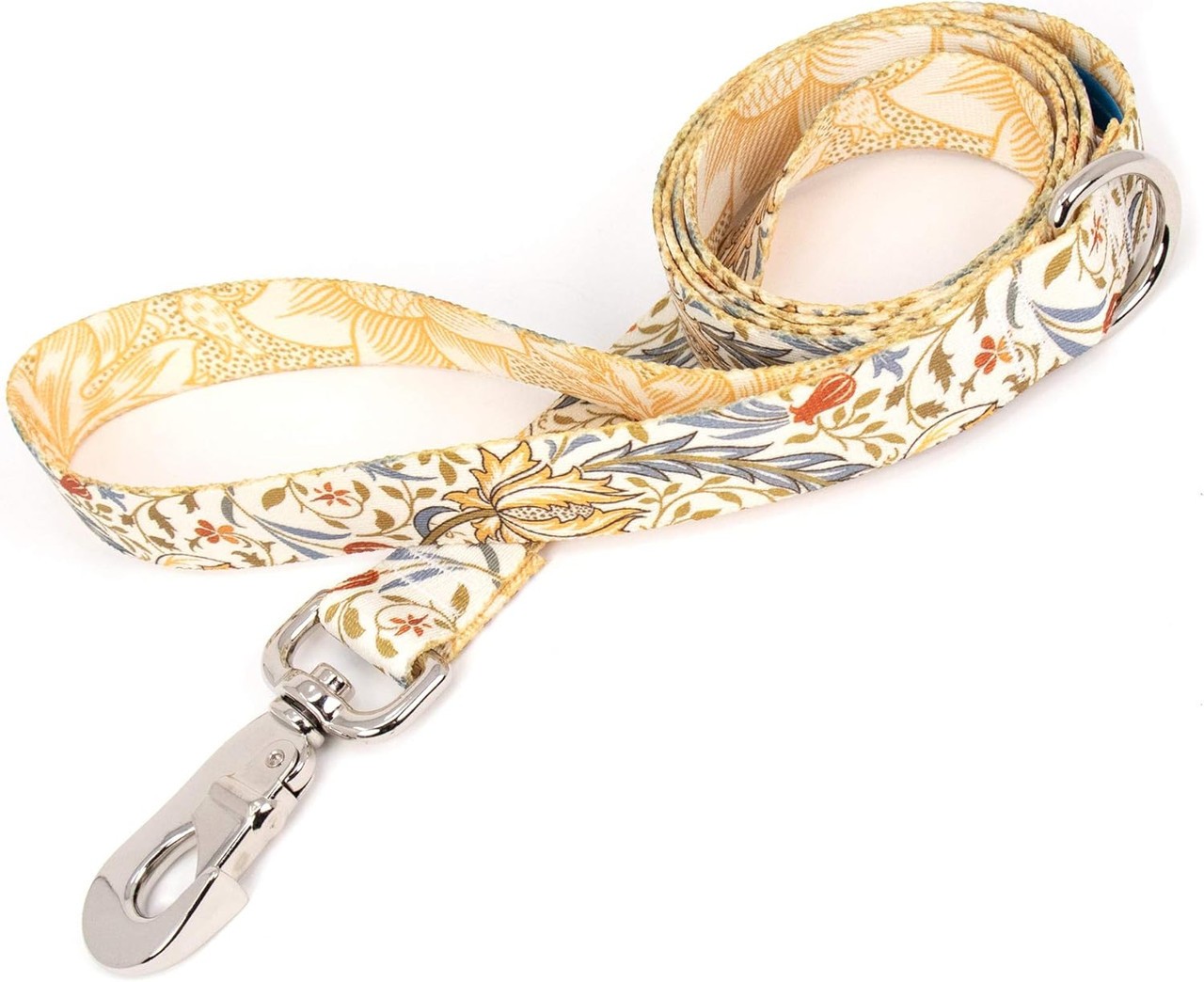 MORRIS flora flowers - 3/4 inch dog leash quality polyester fadeproof, USA MADE