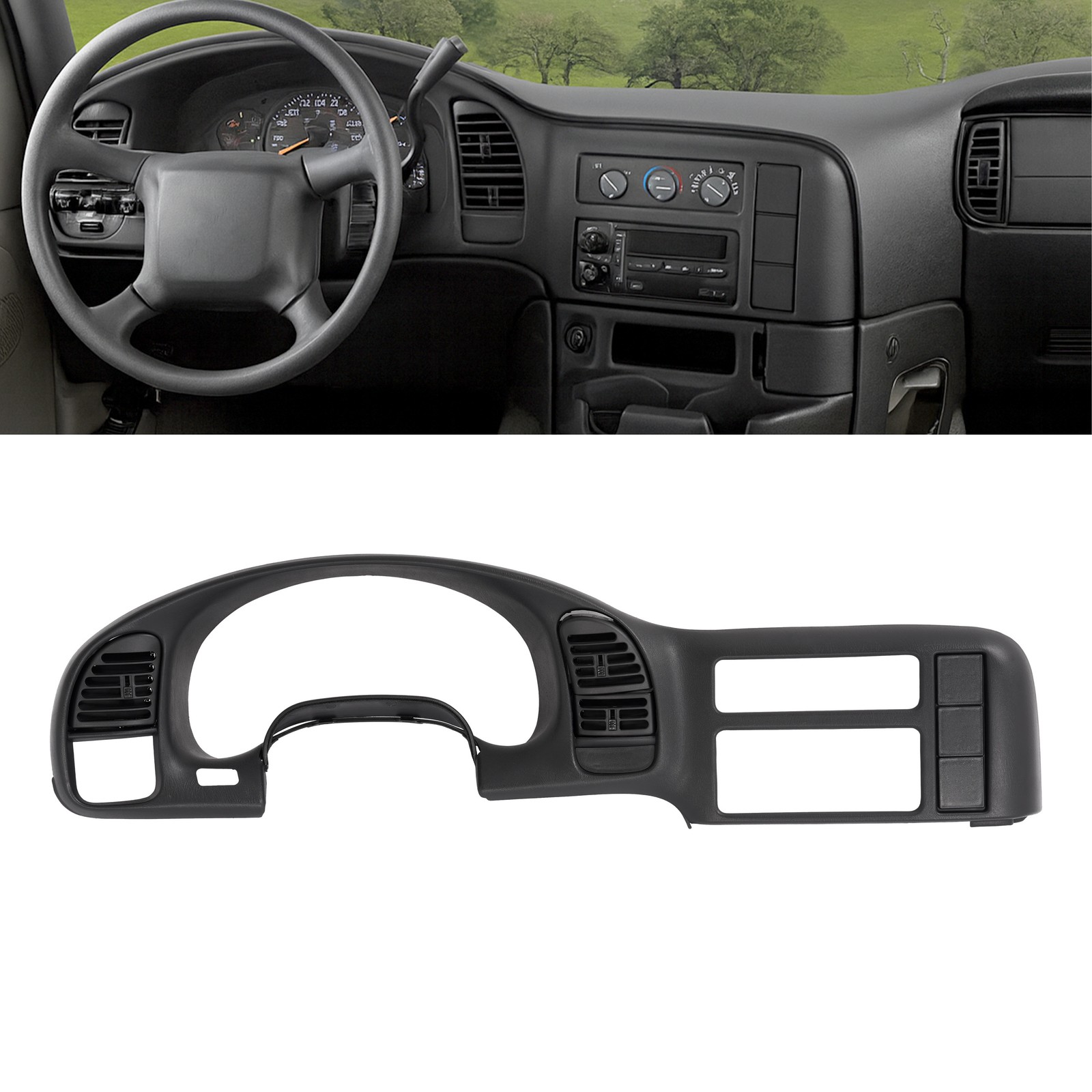 Black Gauge Cluster Dash Radio Bezel For 1996-2005 Chevrolet Astro/ GMC Safari