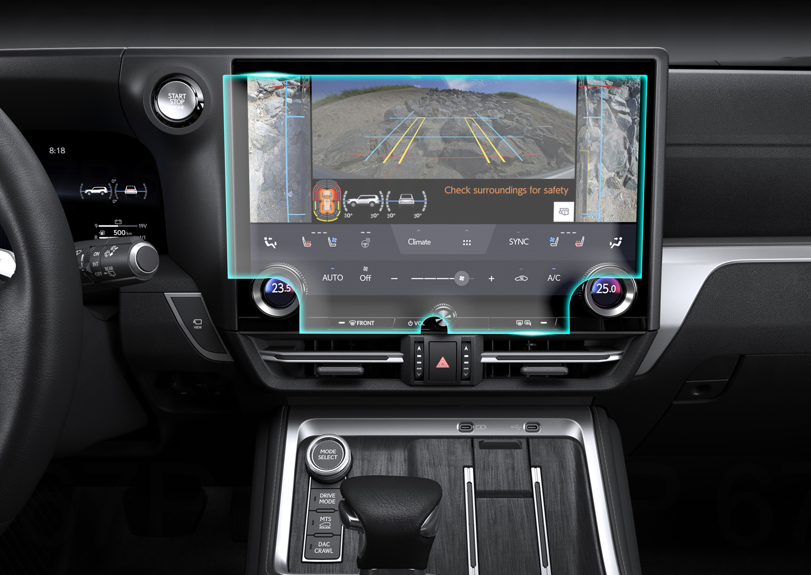 Crystal Clear Screen Protector for 2024 Lexus GX Vehicle Navigation