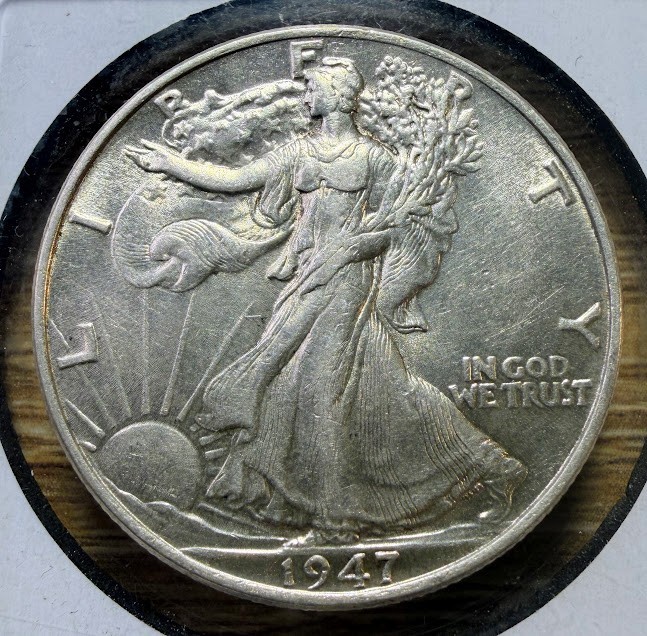 1947-P Liberty Walking Half Dollar - Actual Coin Shown - 90% Silver INV#325