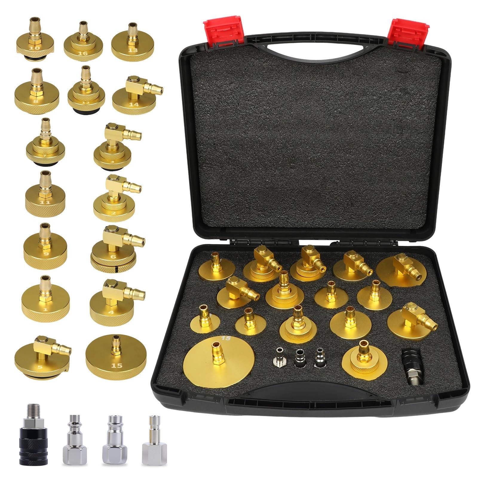 LUTIFIX Master Cylinder Bleeder Kit, 20 Pcs 17 Aluminum Golden