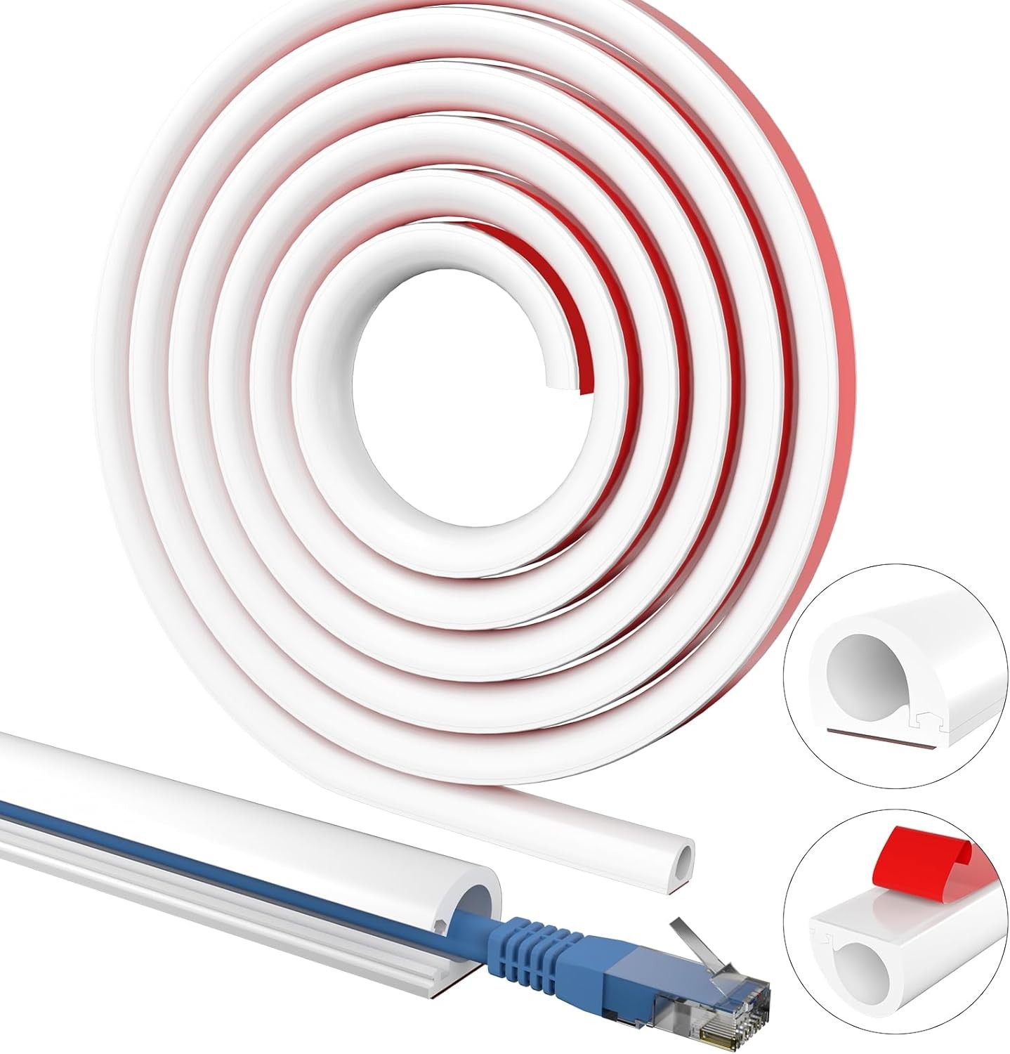 39"TV Cord Hider for Wall Mounted TV, Adhesive Wall Cable Silicone Kit for Home