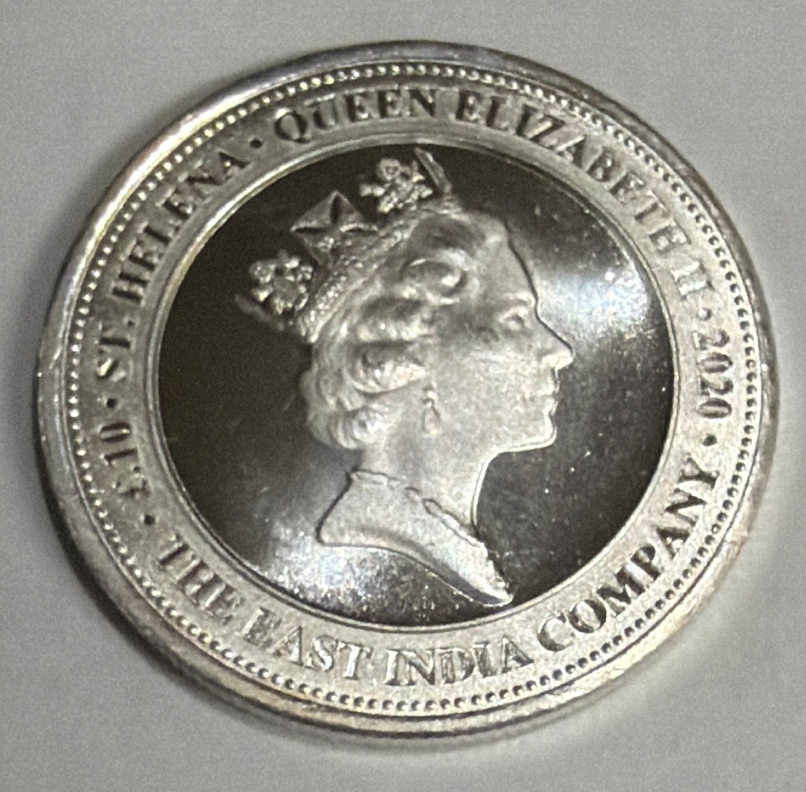 2020 St. Helena 1/10 oz Silver Guinea Spade Shield .999 Fine Coin Fractional