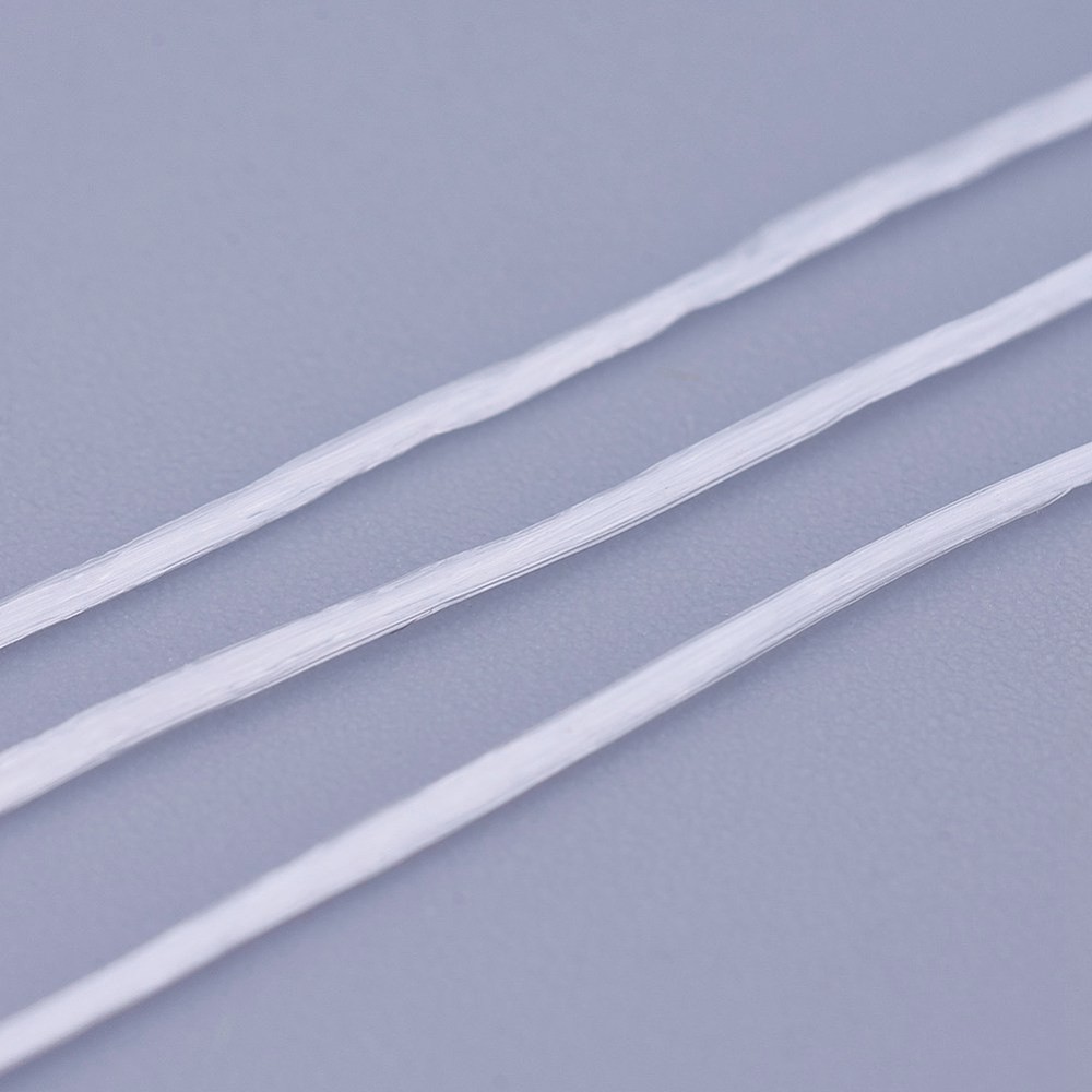 10 Rolls Stretchy Beading Elastic Thread Flat Crystal Jewelry String Cord White