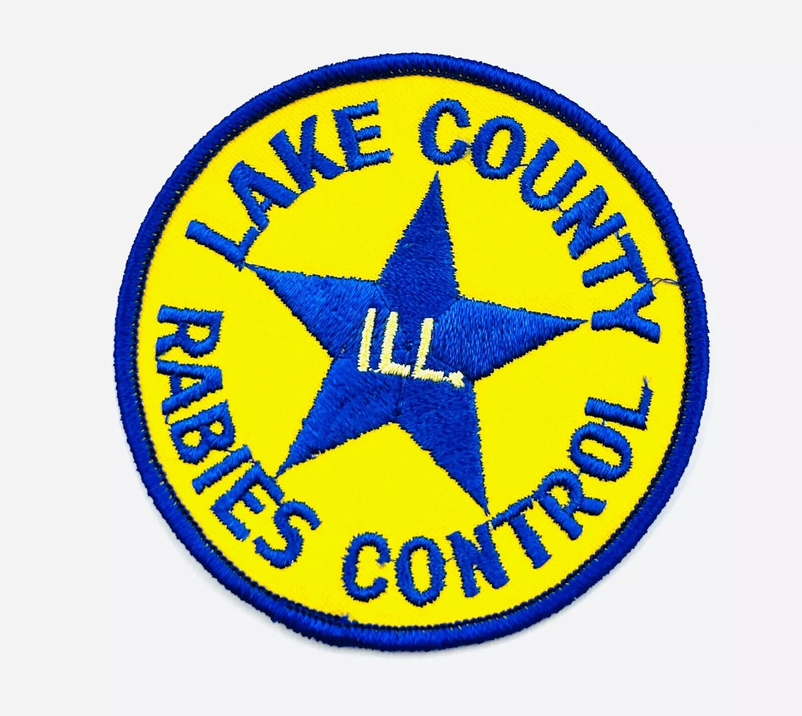 Lake County ILL Illinois Rabies Control Round Sew-On Patch NOS New Vintage