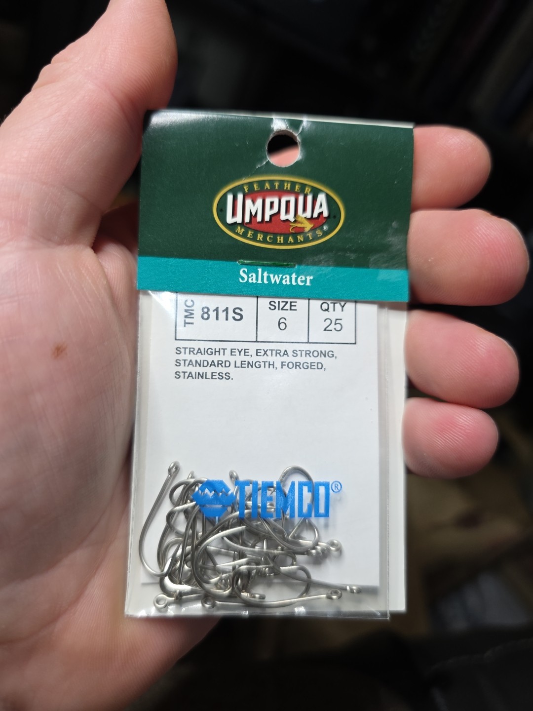 Umpqua Tiemco Saltwater Hooks TMC 811S Size 6 Qty 25 New In Package