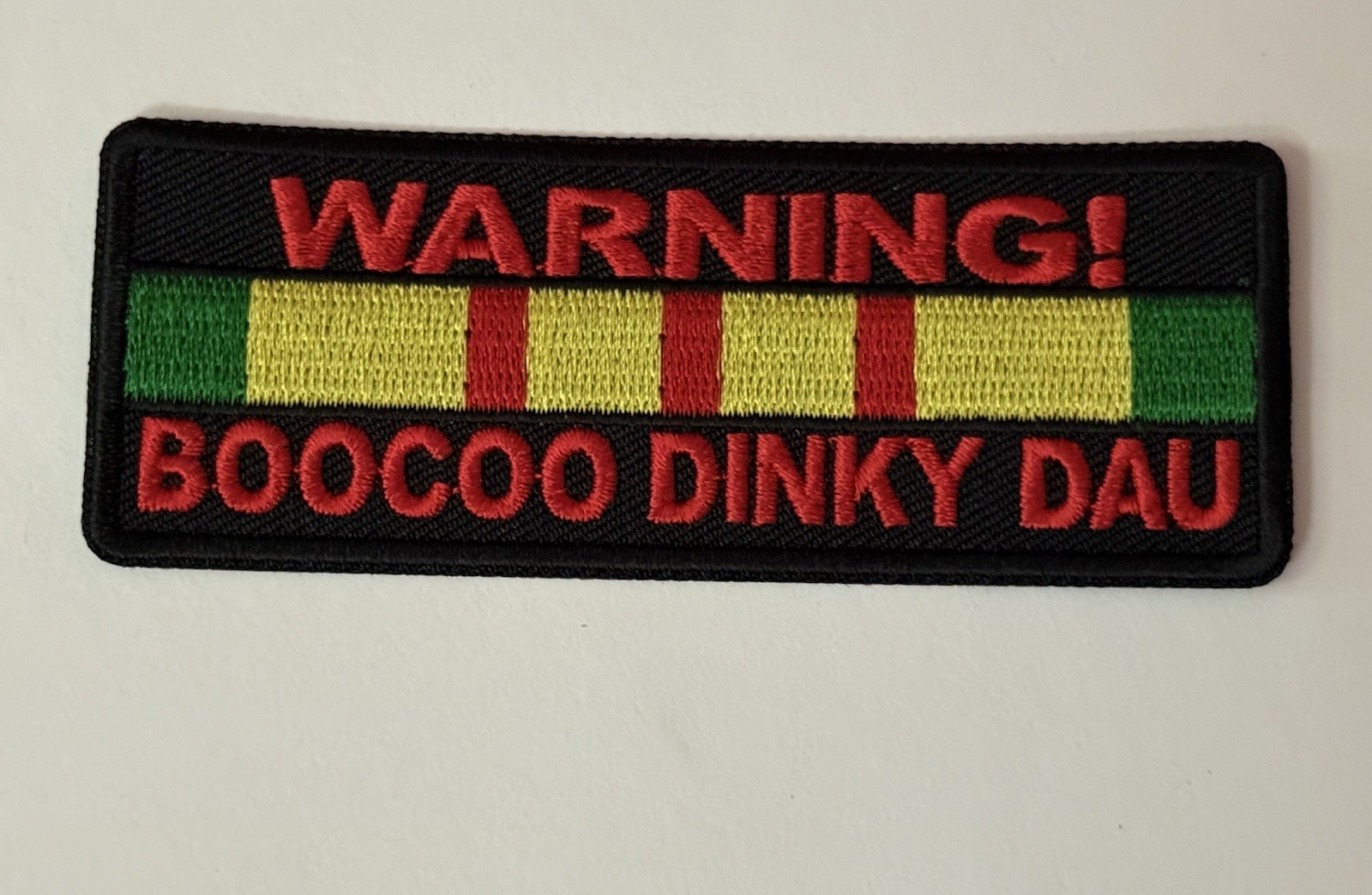 Warning Boocoo Dinky Dau Vietnam Funny Saying Patch Sew/iron On