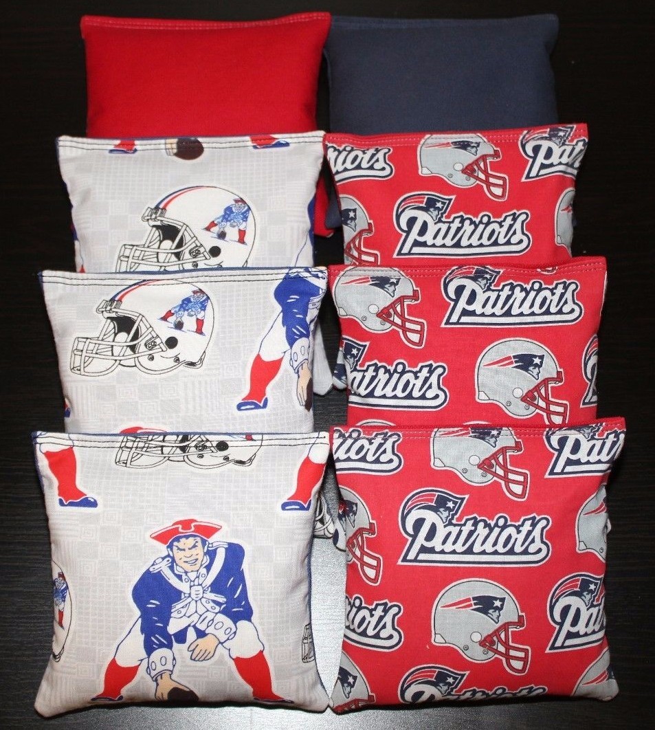 New England Patriots Cornhole Bags 8 ACA Regulation Corn Hole Bean Bags Tailgate