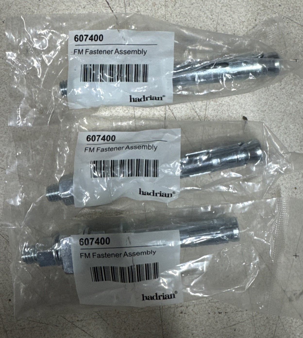 Hadrian 607400 Floor Anchor Fasteners for Floor Mounted Pilasters 1/2" Pack Of 3