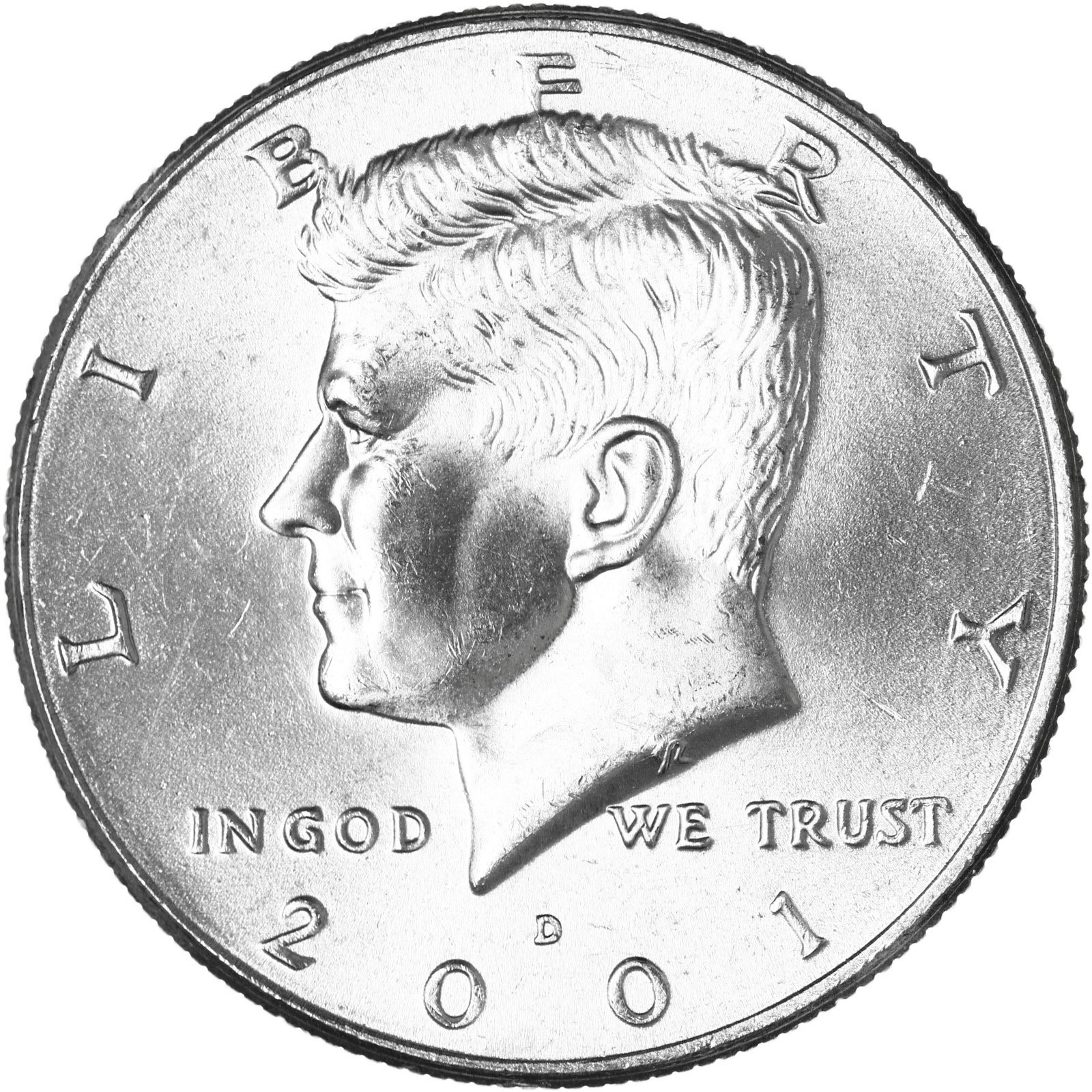 2001 D Kennedy Half Dollar BU CN-Clad