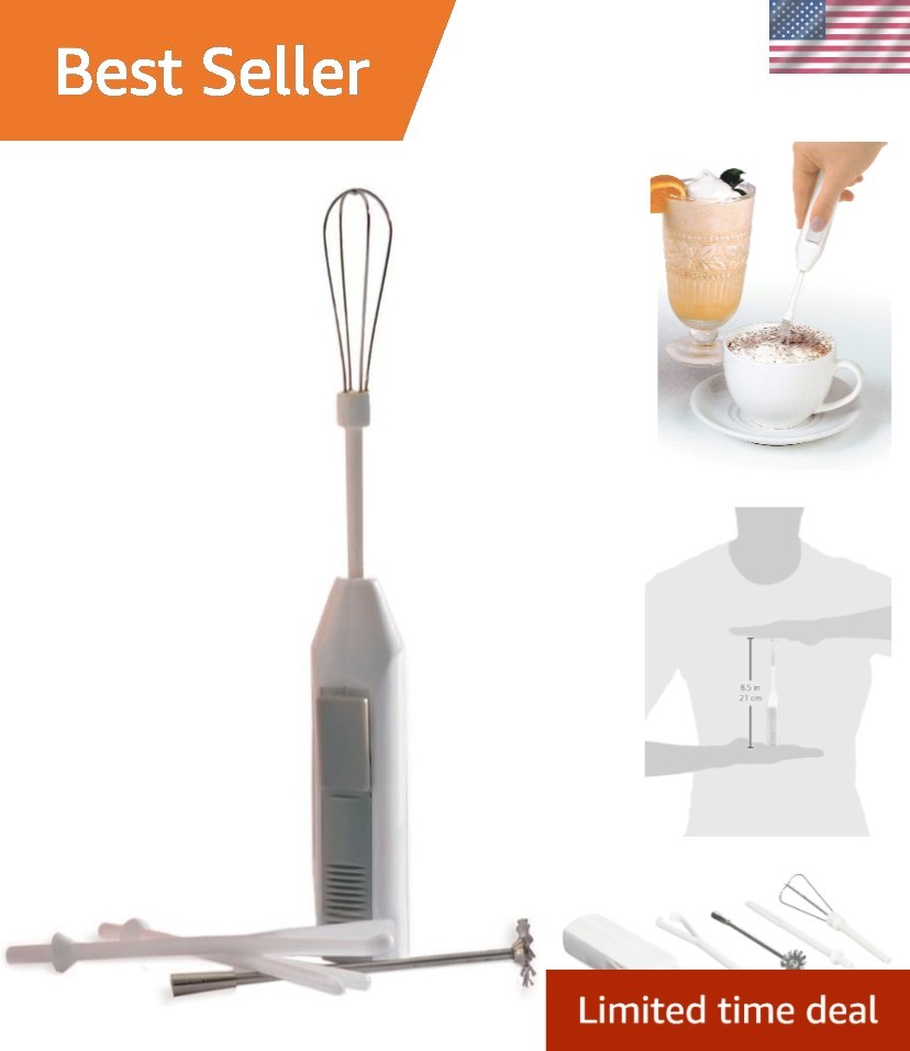 Portable Cordless Mini Mixer with Attachments - Ideal for Home & Travel Use