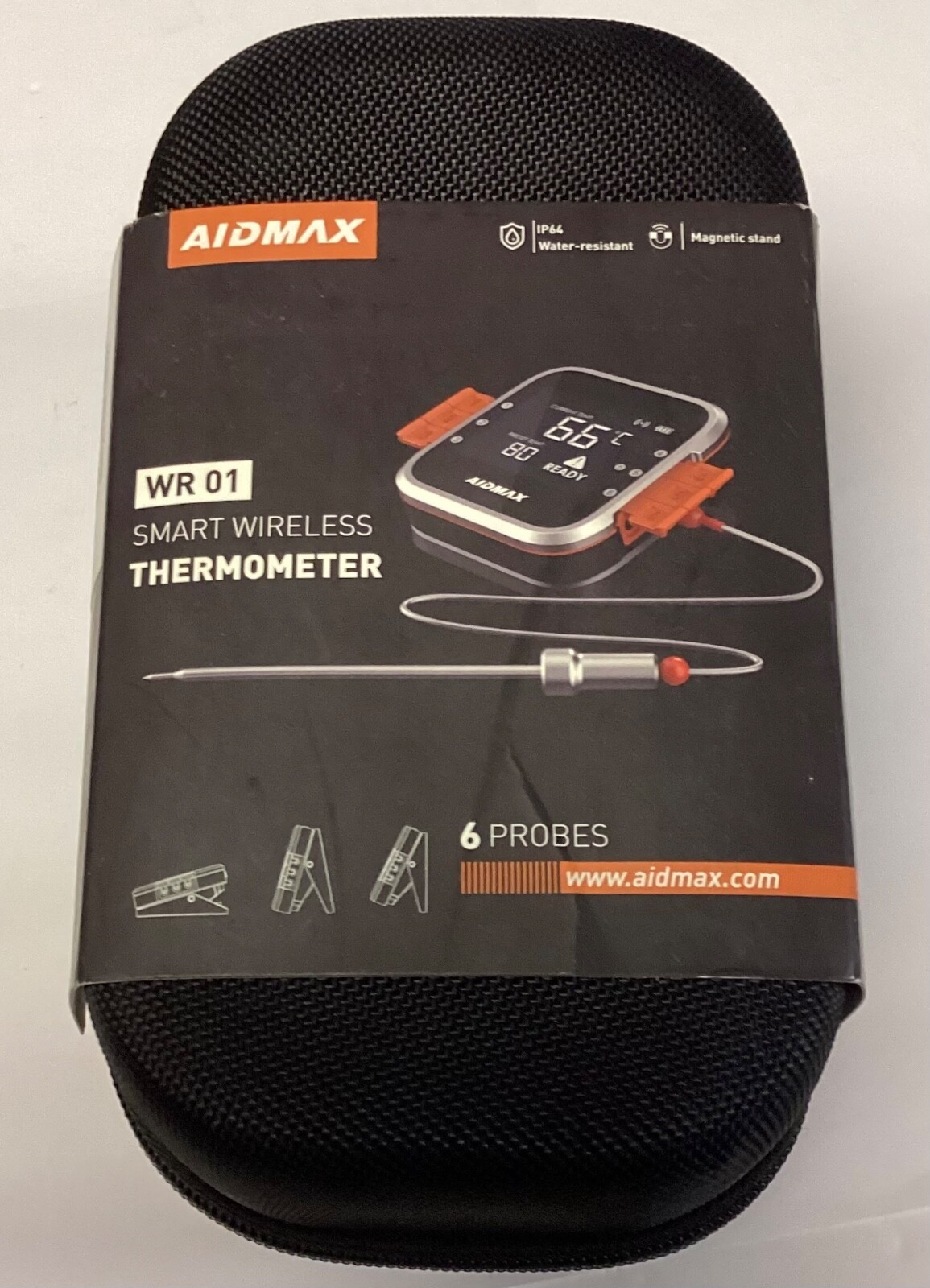 AIDMAX LX WR01 ORG 6 Probes-US Smart Wireless Thermometer 6 Probes