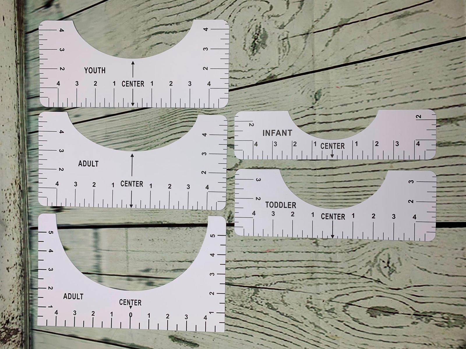 Tshirt Ruler Guide for Vinyl Alignment 5 Pcs of PVC T Shirt Ruler