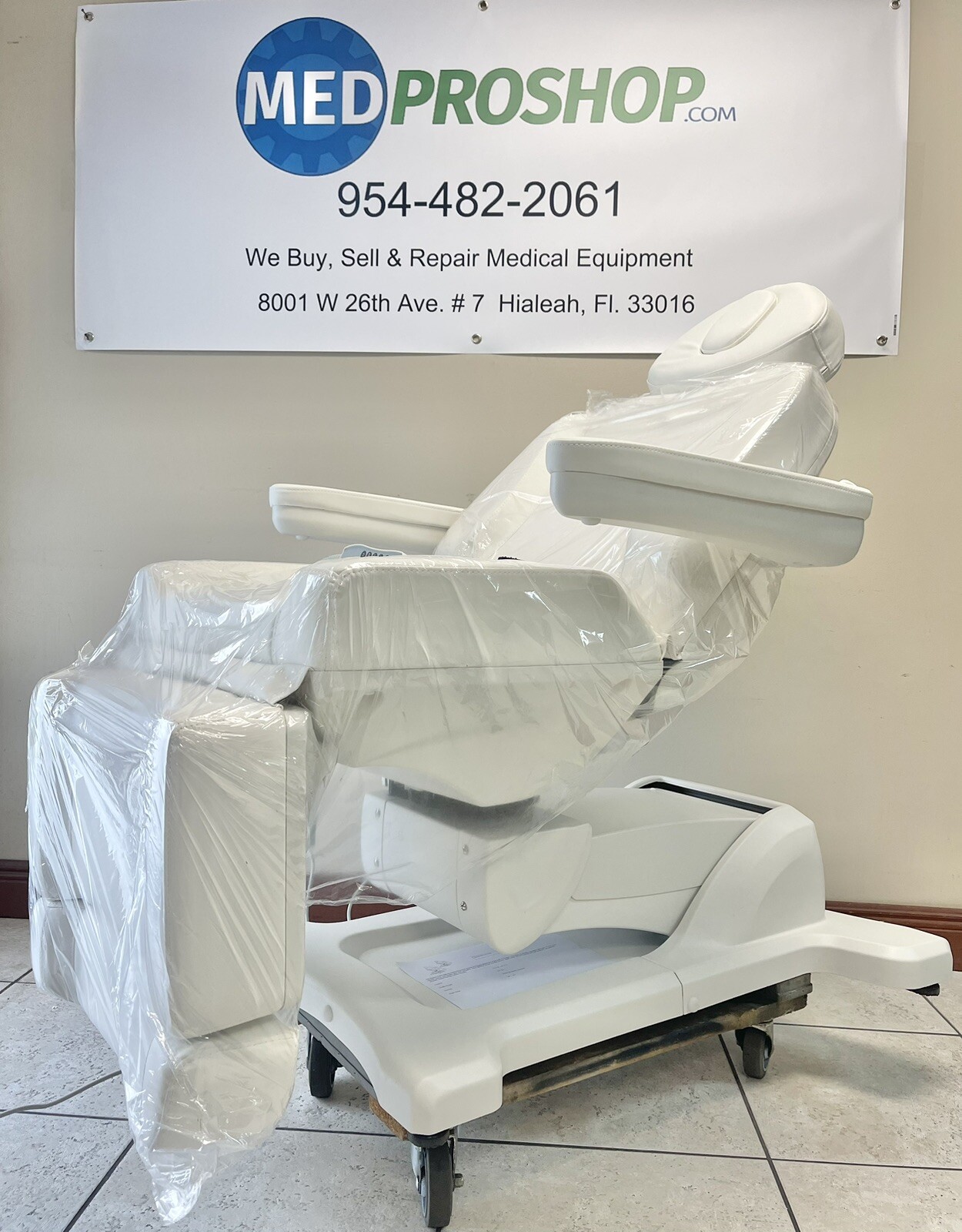 Med Spa Chair MPS 3000 Power Procedure Table - White