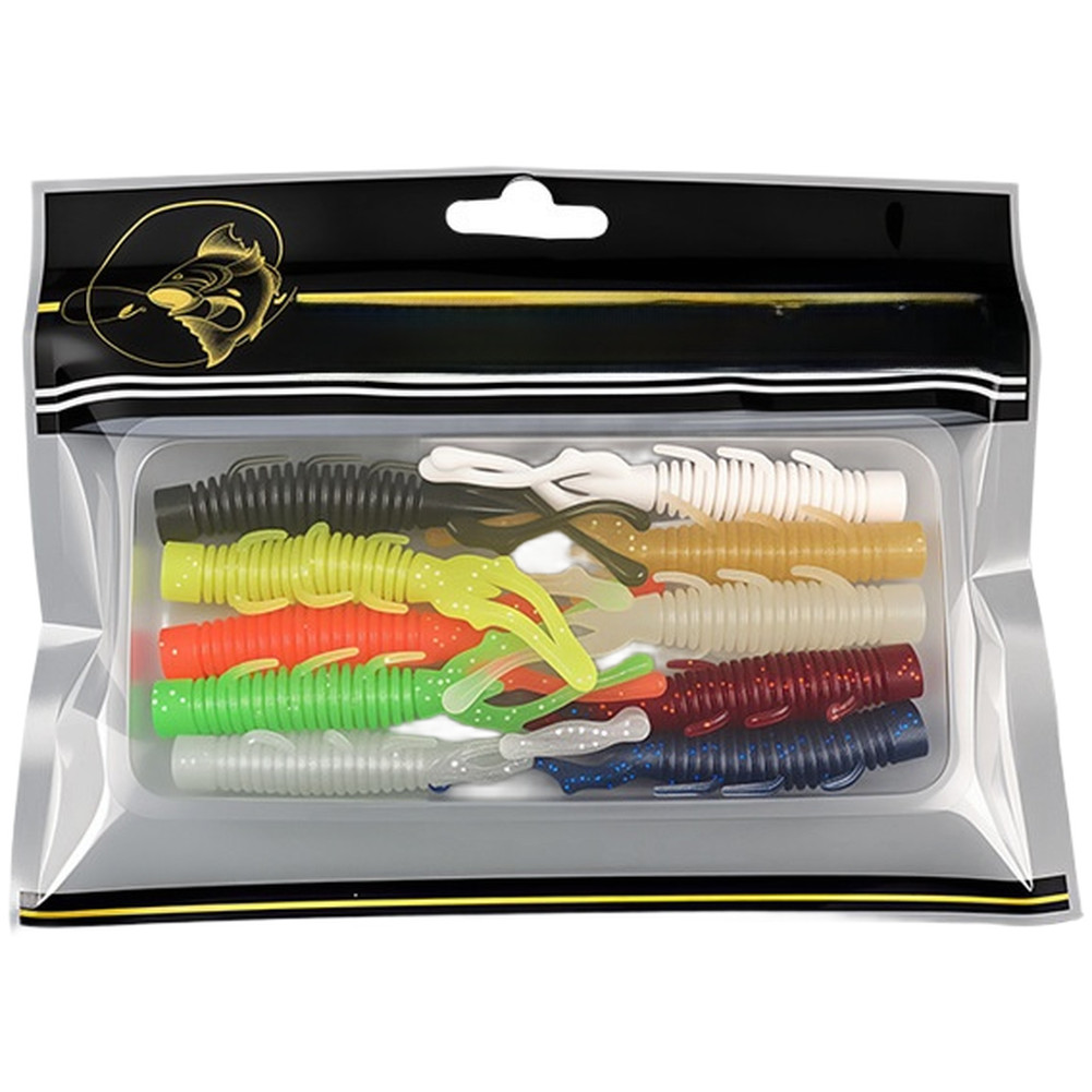 Floating Shrimp Lure 7.5cm 2.5g TPE Soft Bait Pack of 10 for Bass Perch Fishing