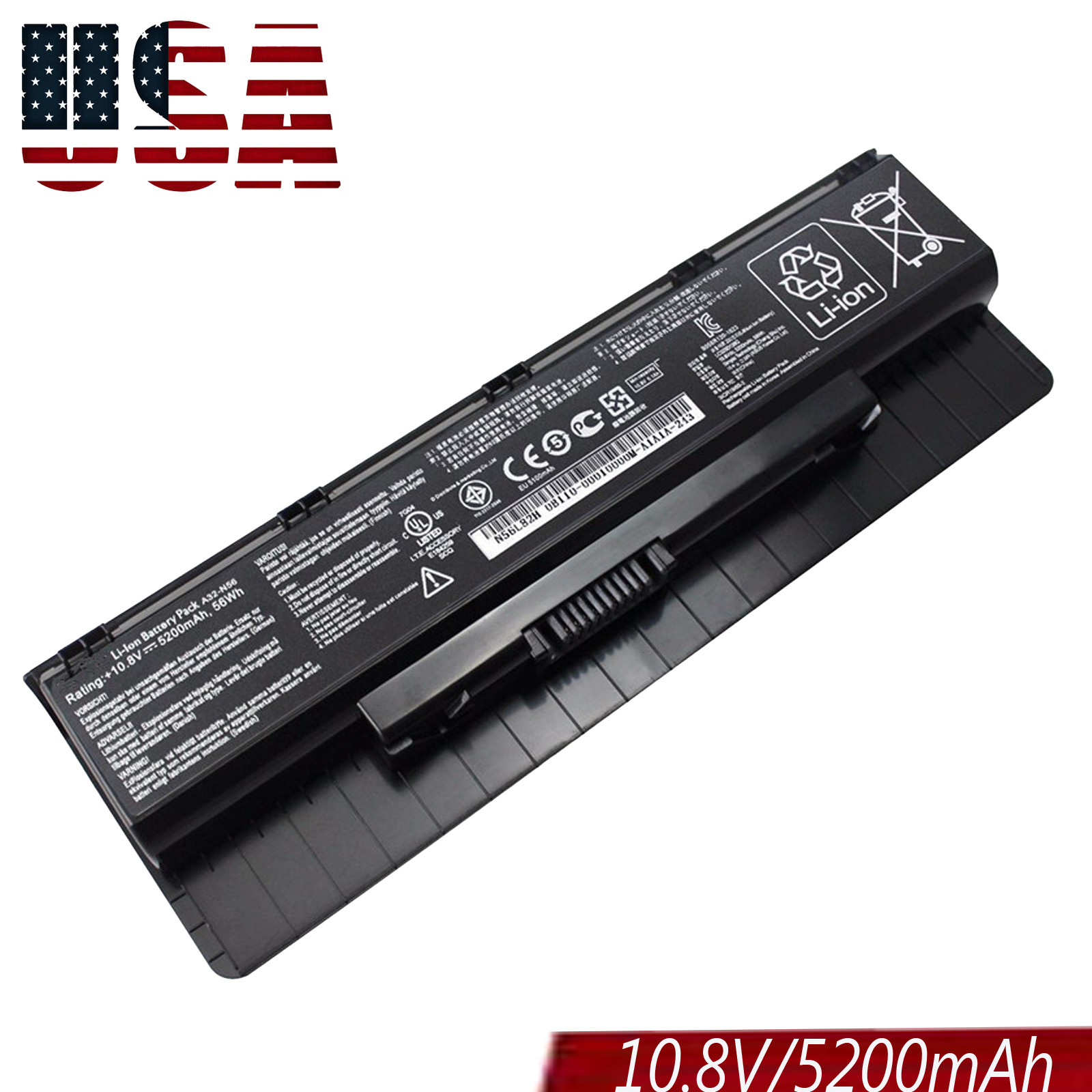 A32-N56 Battery for Asus N56 N56V N56VZ N56VB N56VM N56VJ N56vj-dh71