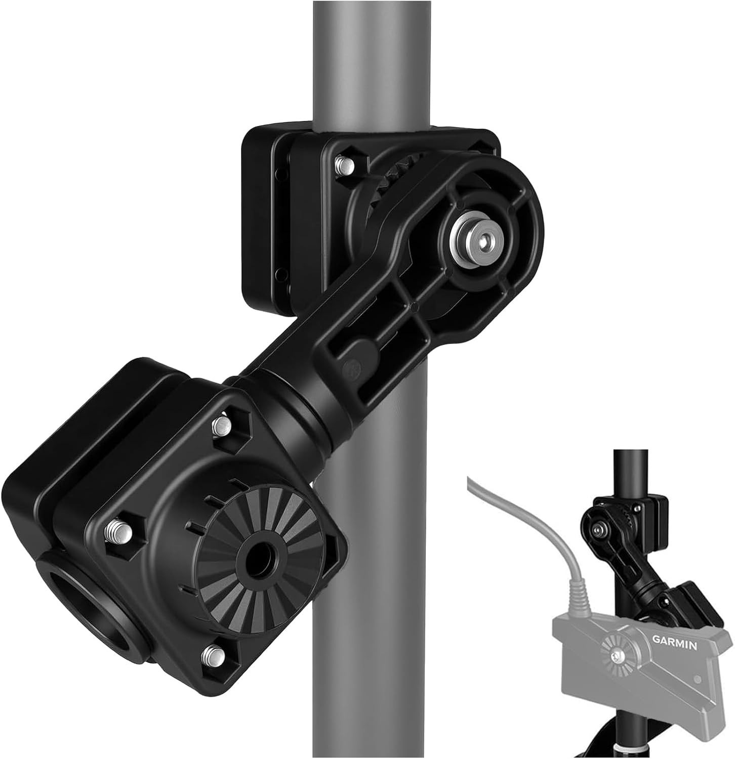 Mount for LVS34 Transducer, 0 Degree Pole Mount Compatible with Garmin LiveScope