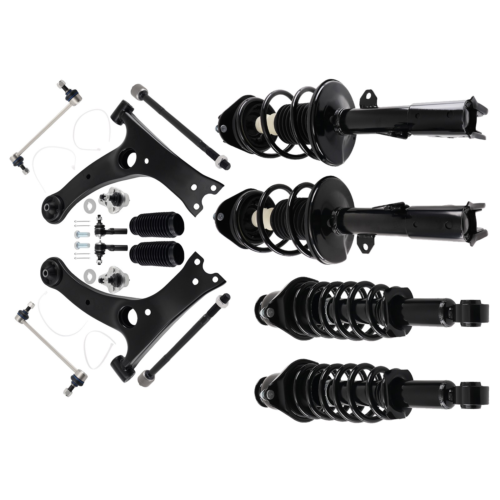 Front Rear Struts Control Arms Sway Bar Links Kit For 2009-2013 Toyota Corolla