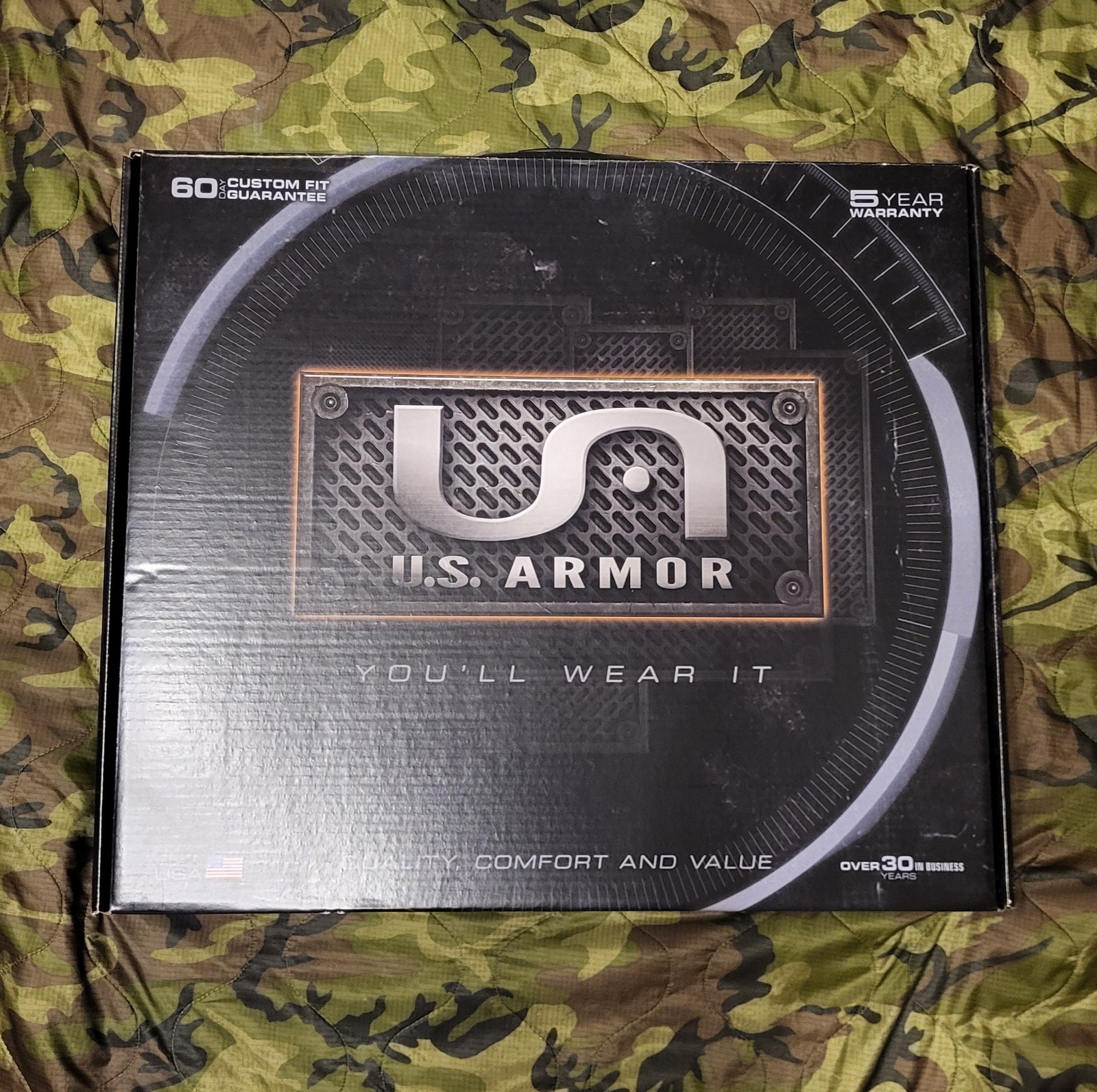 U.S Armor Corp. Concealable Body Armor Vest Men's XXL w Enforcer Panels NWT!