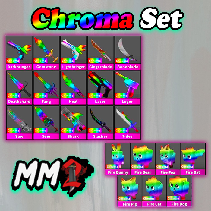 Roblox MM2 ✨ Chroma Set ✨ Godly Chroma Knives, Guns & Pets | SAME DAY DELIVERY❗️