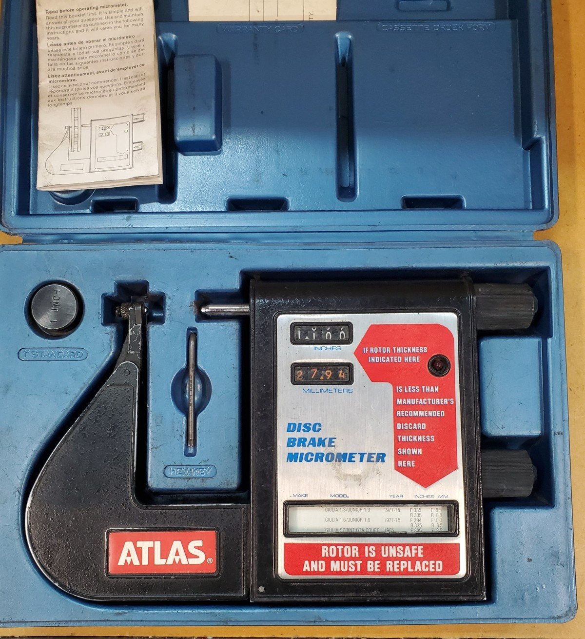 Atlas Disk Brake Micrometer (676278)