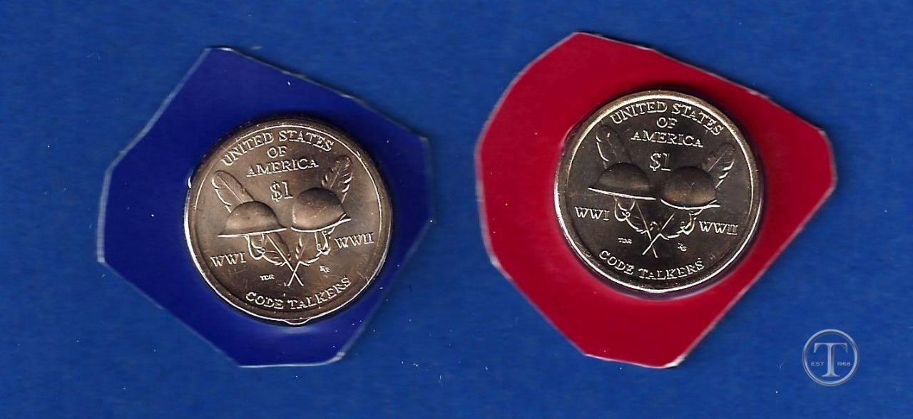 2016 P and D Sacagawea Native American Dollars-PD from Mint Set-2 Coins