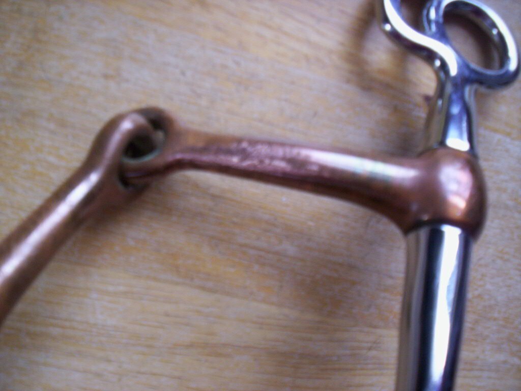 Used Tom Thumb Snaffle Bit 5" Copper Mouth 6 1/2" Shanks
