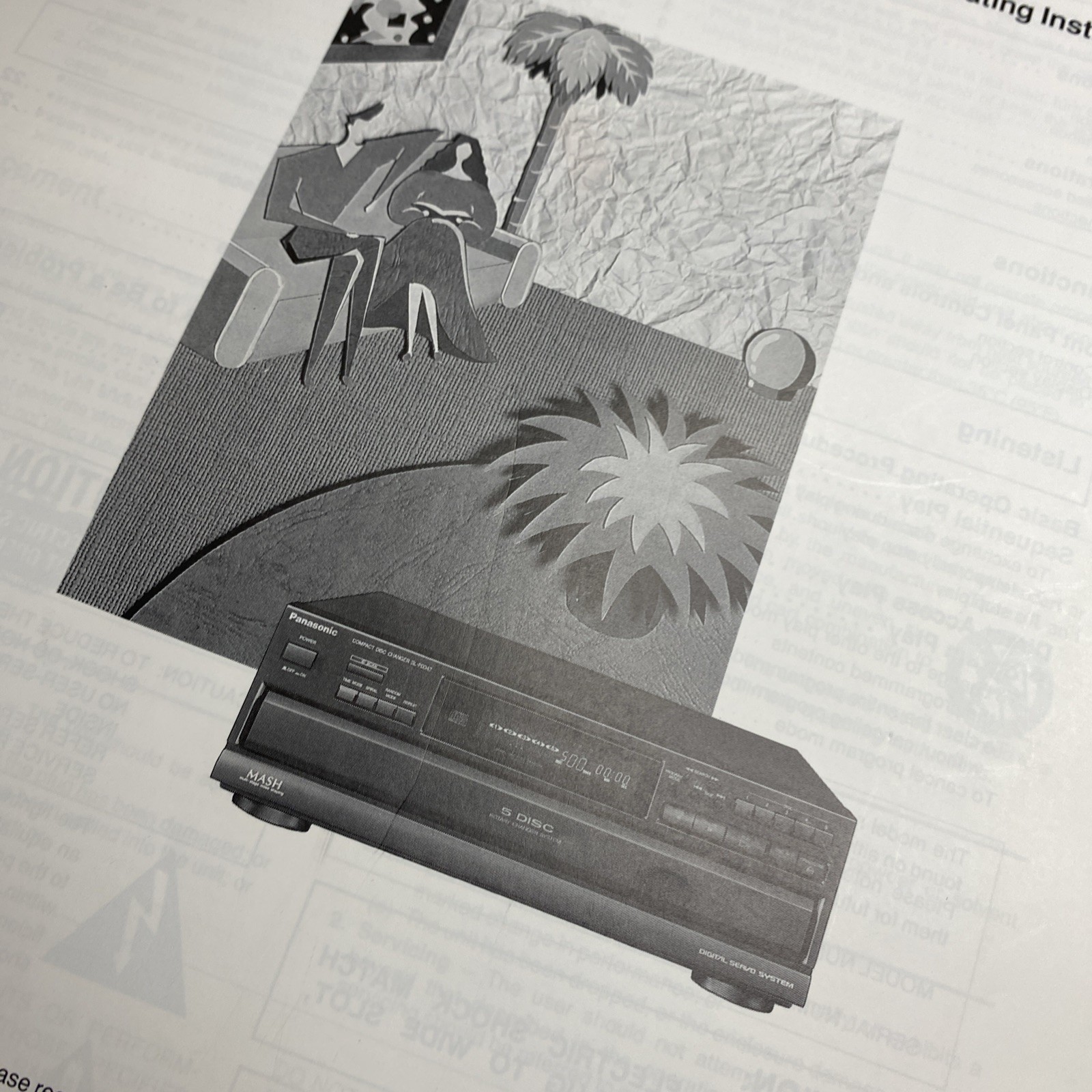 *Owners Manual Instructions Only* For Panasonic SL-PD347 Compact Disc Changer