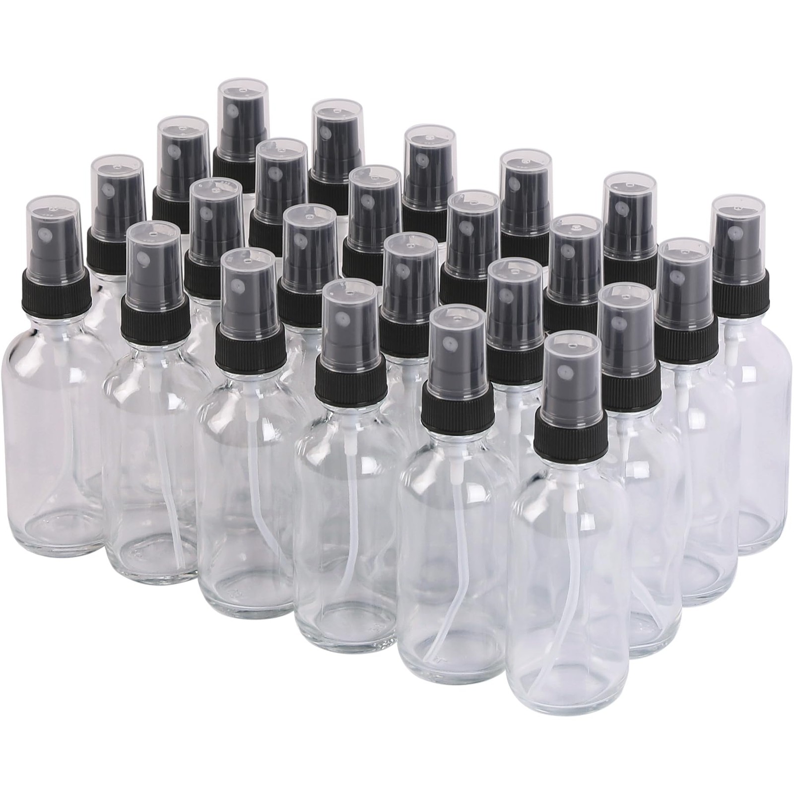 Clear Glass Small Spray Bottles 2 oz 24 Packs,Fine Mist Sprayer Pretty Finish...