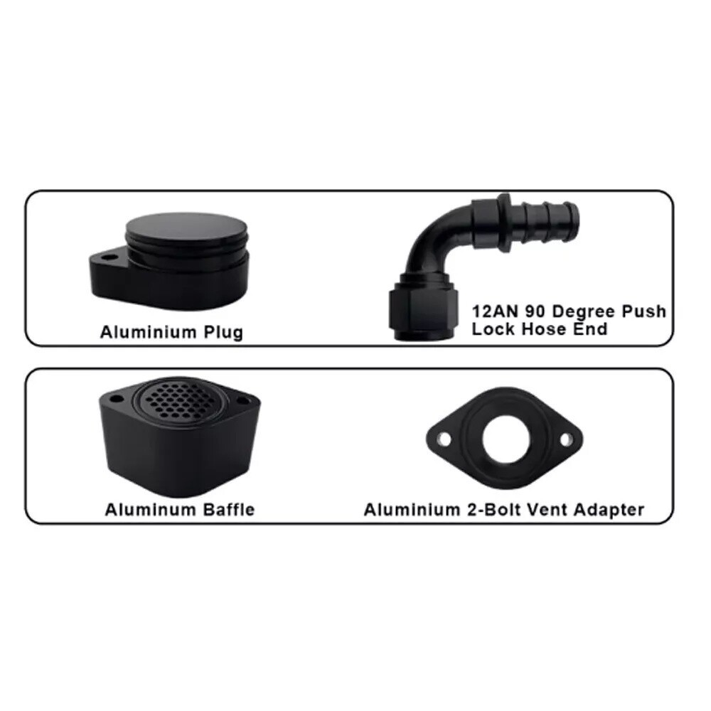 For Ford F250 F350 6.7L Powerstroke 2011-20 Engine Kit CCV PCV Replacement Black