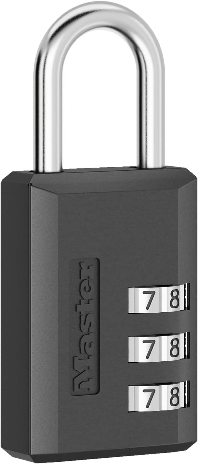Master Lock Black Combination Padlock, Indoor Gym Locker Lock with Customizable