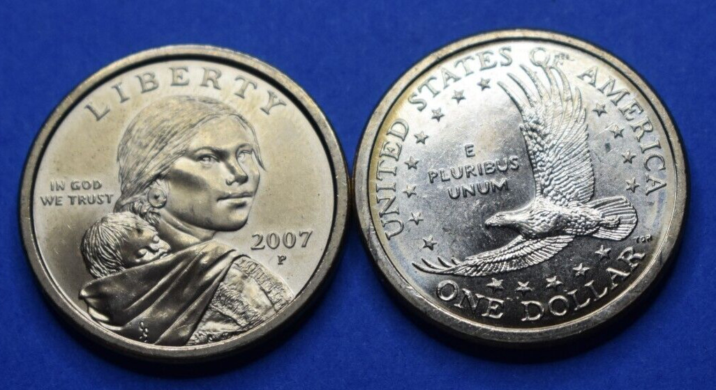 2007 P Sacagawea Native American Golden Dollar